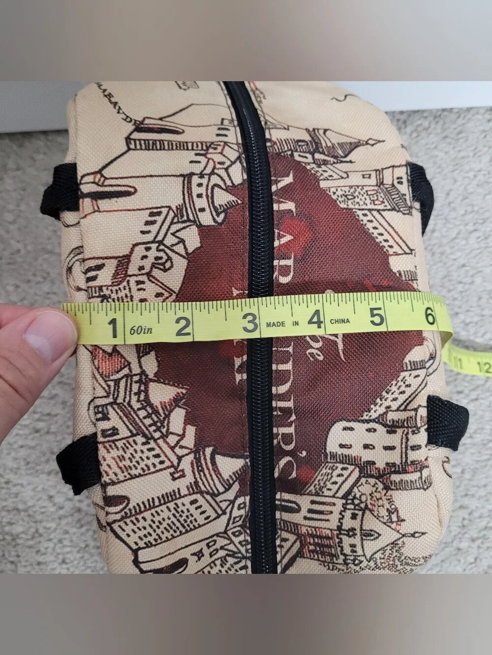 Harry Potter Marauder's Map print insulated lunch tote